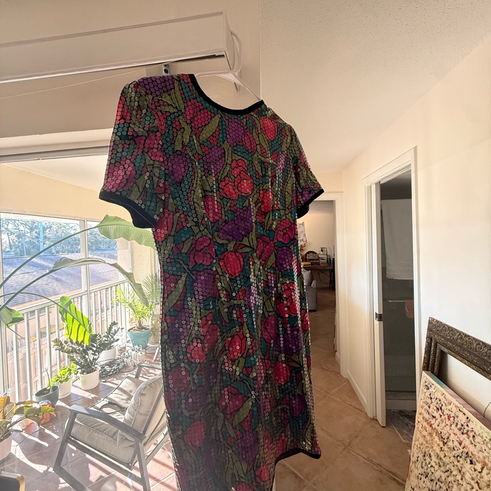 A.J. Bari Multicolor Sequin Mini Dress